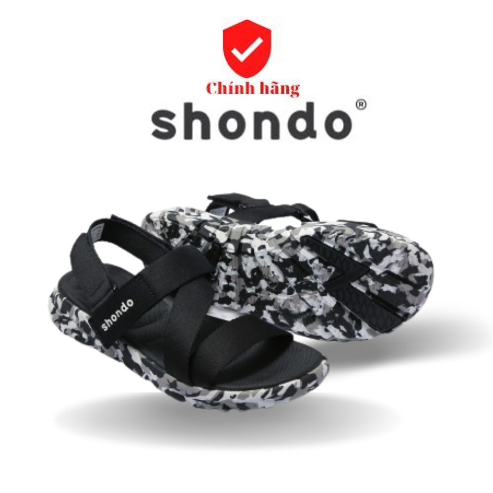 [FREESHIP] Giày Sandals Nam Nữ SHONDO F6 Sport - Màu Camo Đen Lính F6S501