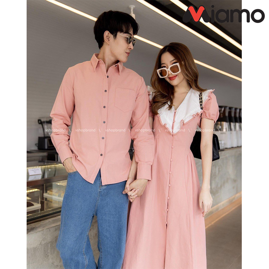 Đồ đôi nam nữ hồng đáng yêu thời trang Miamo MO230