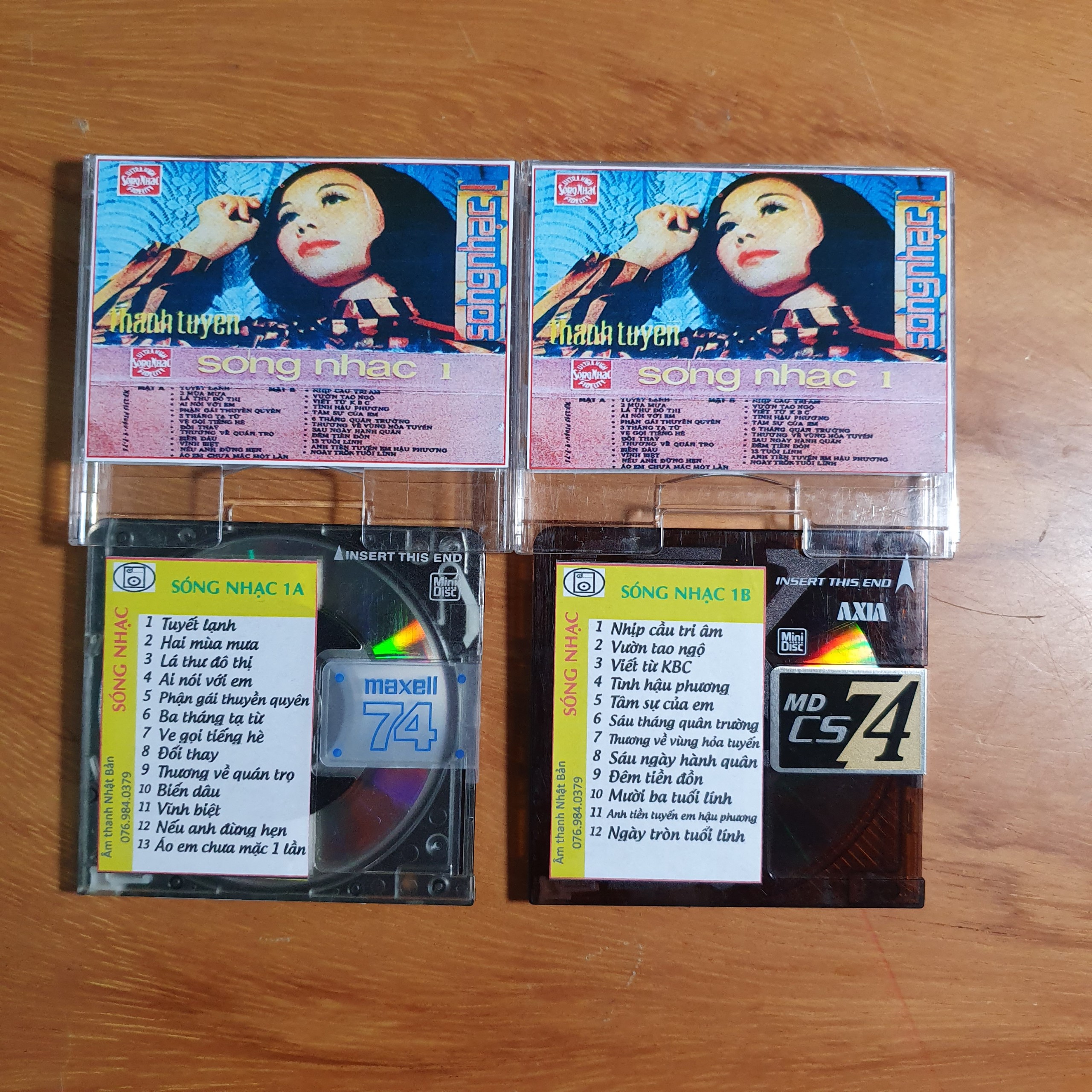[MDCD] Bộ 2 Đĩa MD Băng Nhạc Sóng Nhạc 1 - Trước 1975 - Đĩa MD Mini Disc Nhạc Vàng