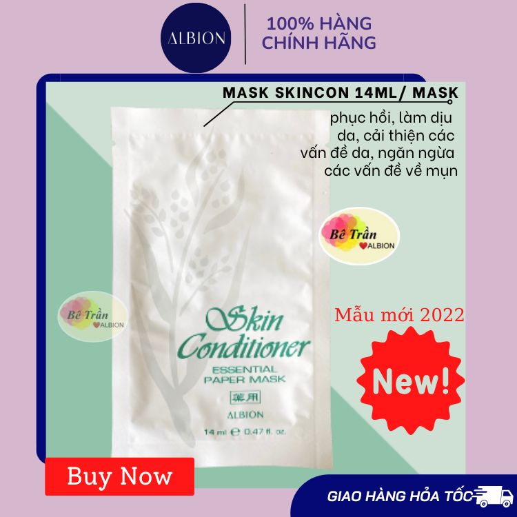 [Chính hãng] [ALBION] MẶT NẠ DƯỠNG DA SKINCON Skin conditioner Essential Paper mask E (AUTH 100%, trực tiếp từ showroom ALBION)