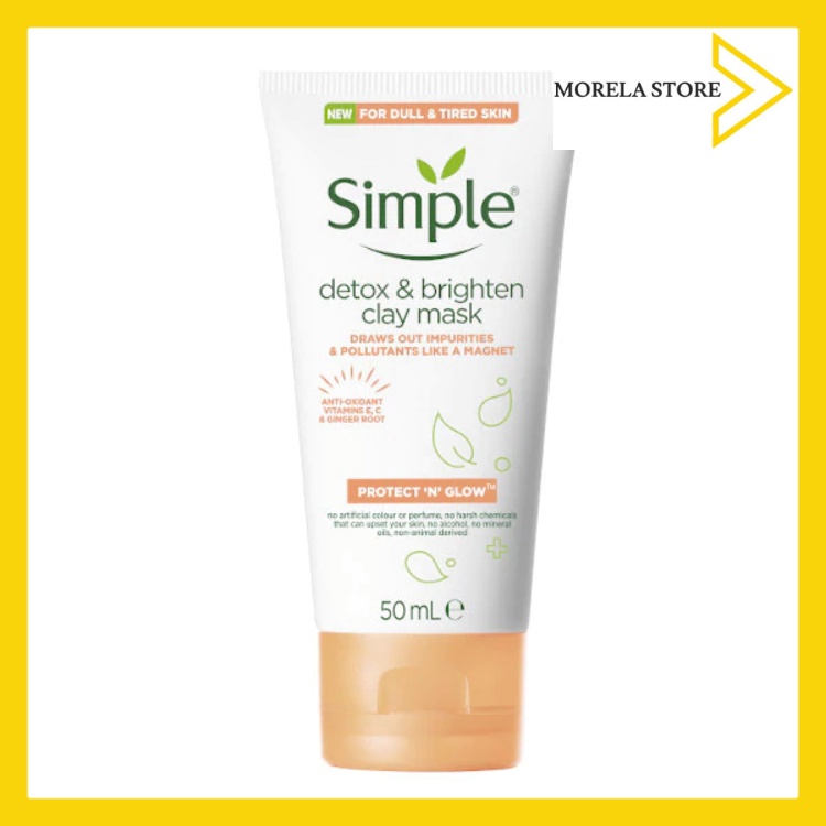 Mặt nạ thải độc sáng da Simple Protect ‘n’ Glow Detox & Bighten Clay Mask 50ml