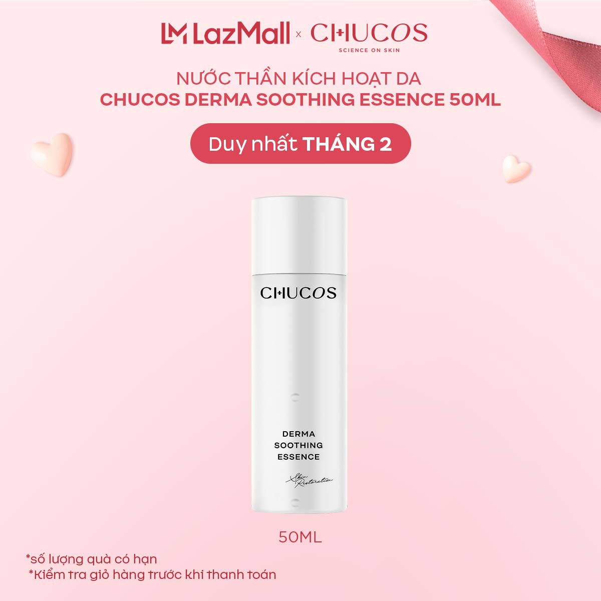 Nước Thần Kích Hoạt Da Chucos Derma Soothing Essence 50ml