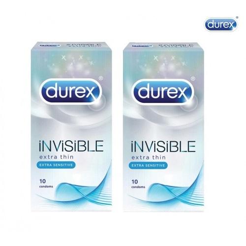 [HCM]Combo 2 hop Bao cao su Durex Invisible  sieu mong.