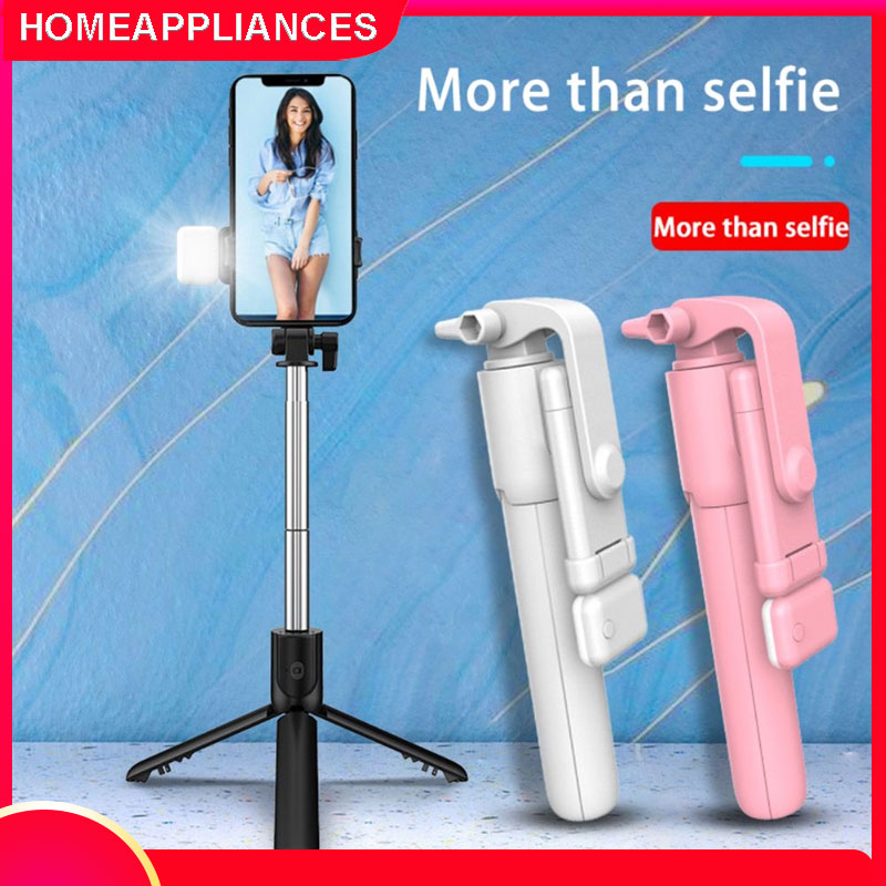 Gậy chụp ảnh điện thoại 3 chân Selfie tự sướng tích hợp remote bluetooth quay video chống rung - chân đèn live stream có led siêu sáng xem phim chống mõi xếp gọn du lịch