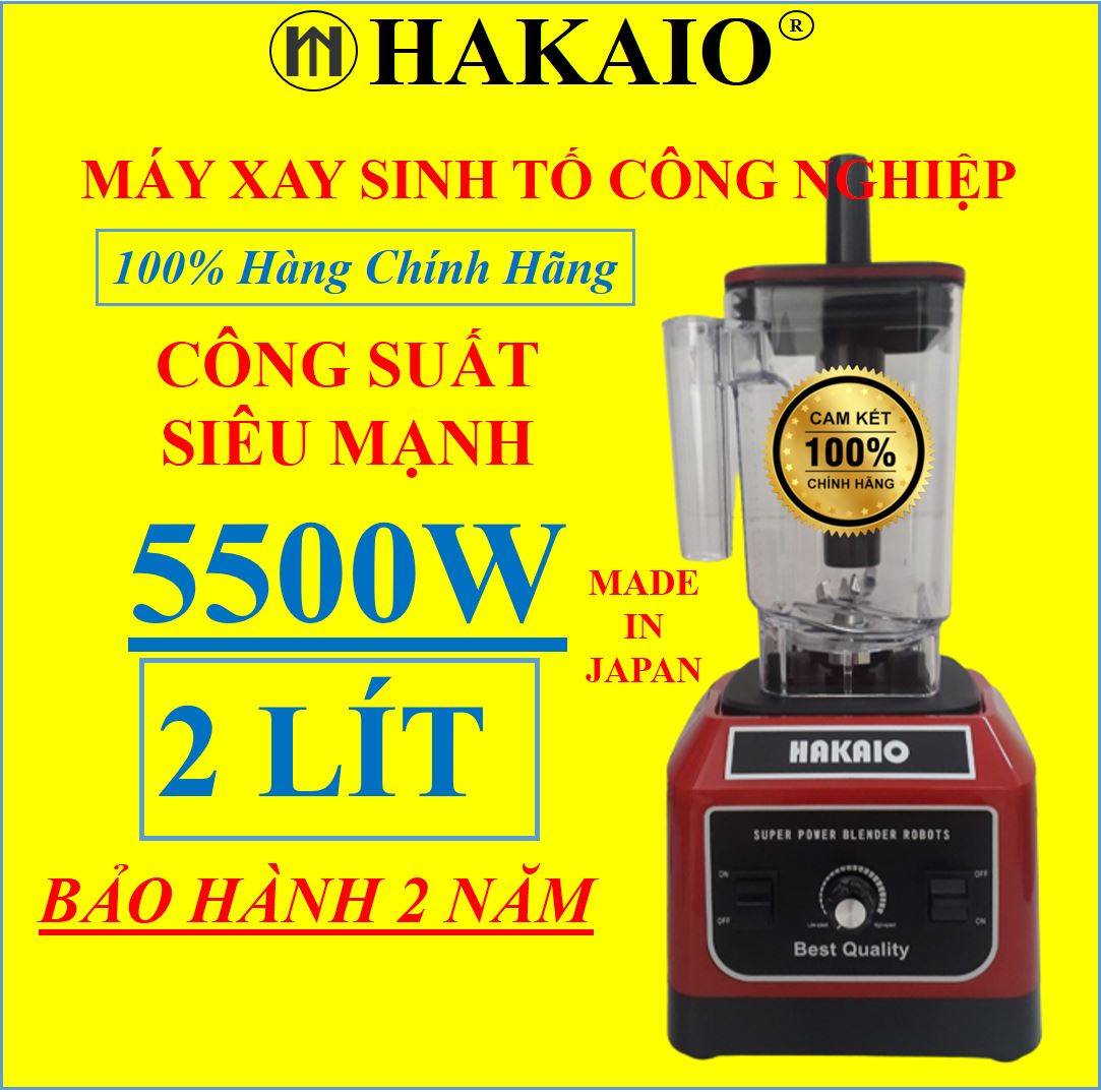 Máy xay sinh tố công nghiệp HAKAIO nhật bản cối 2L xay tom cua ca nước sốt bảo hành 2 năm