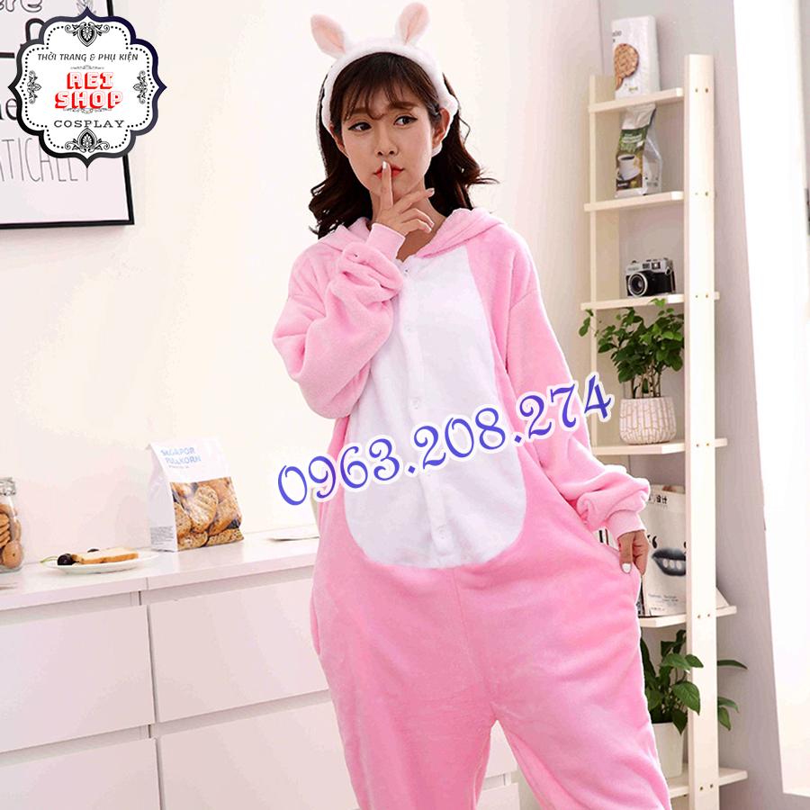 Bộ đồ hình thú heo hồng cute size cho người lớn