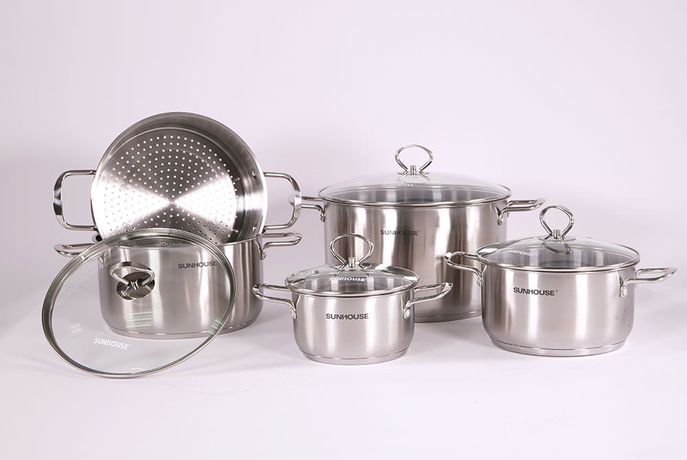 Bộ nồi inox 3 đáy sunhouse sh895