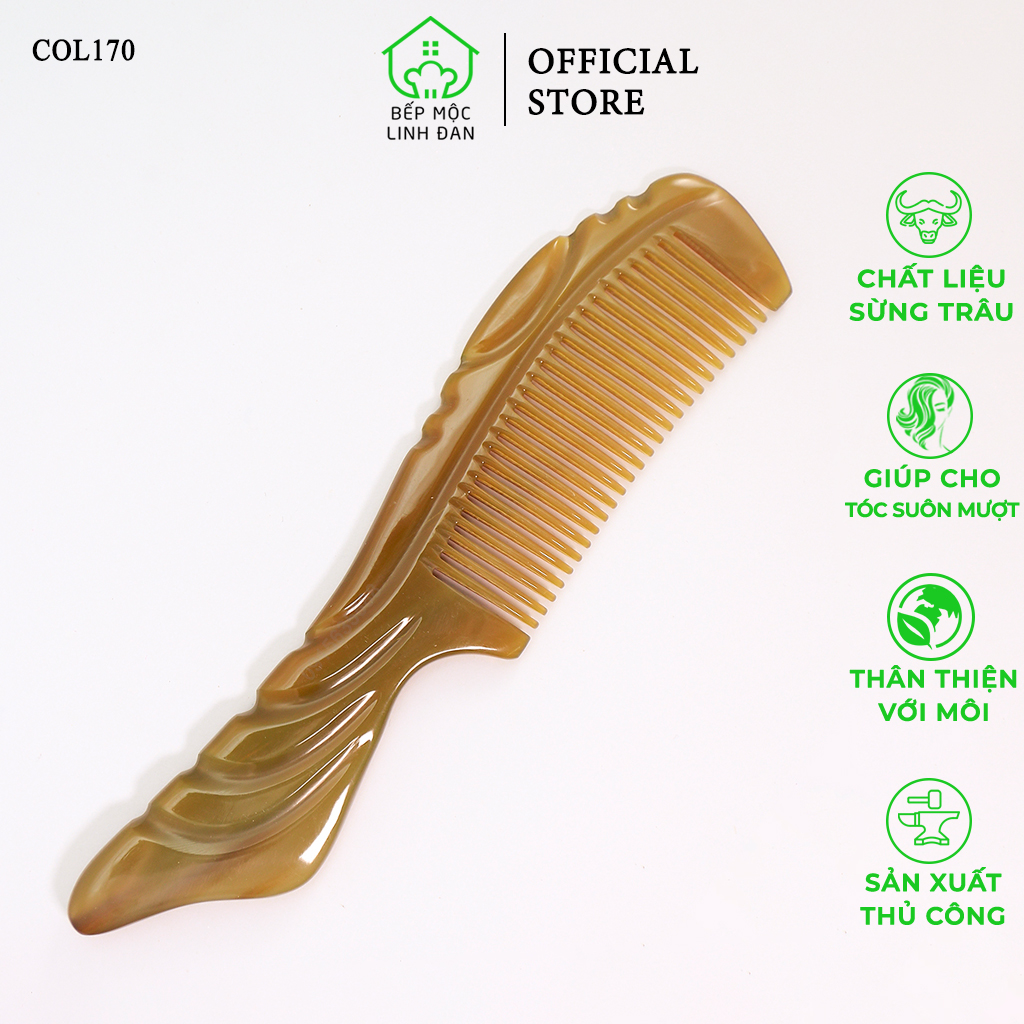Lược sừng xuất Nhật chuôi cá Koi size 20cm dày đẹp