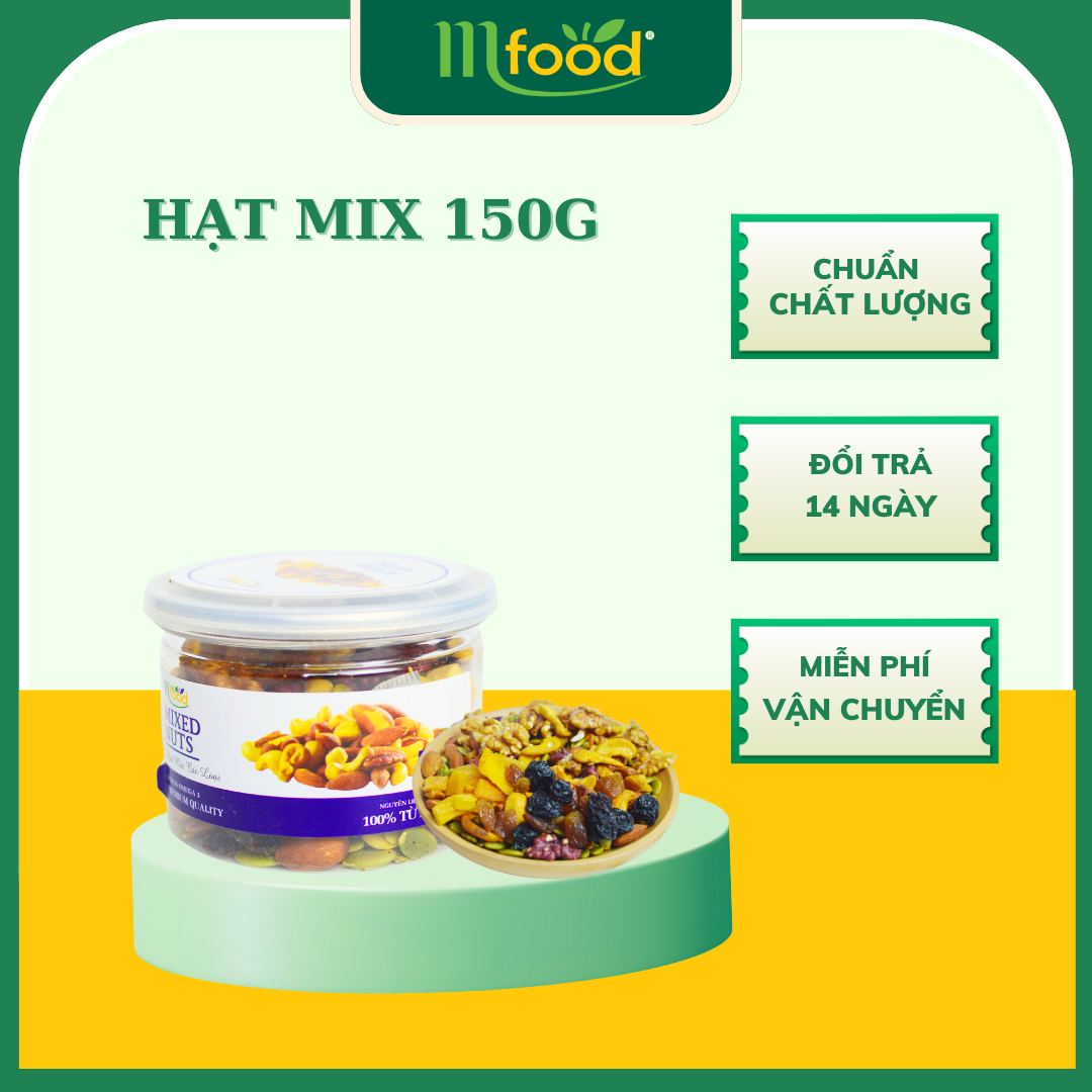 [HCM]Mix 8 Loại Hạt Dinh Dưỡng Nhập Khẩu MFOOD Hũ 150gr