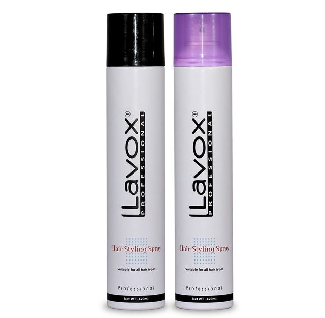 keo xịt tóc Lavox CỨNG 420ml NẮP ĐEN