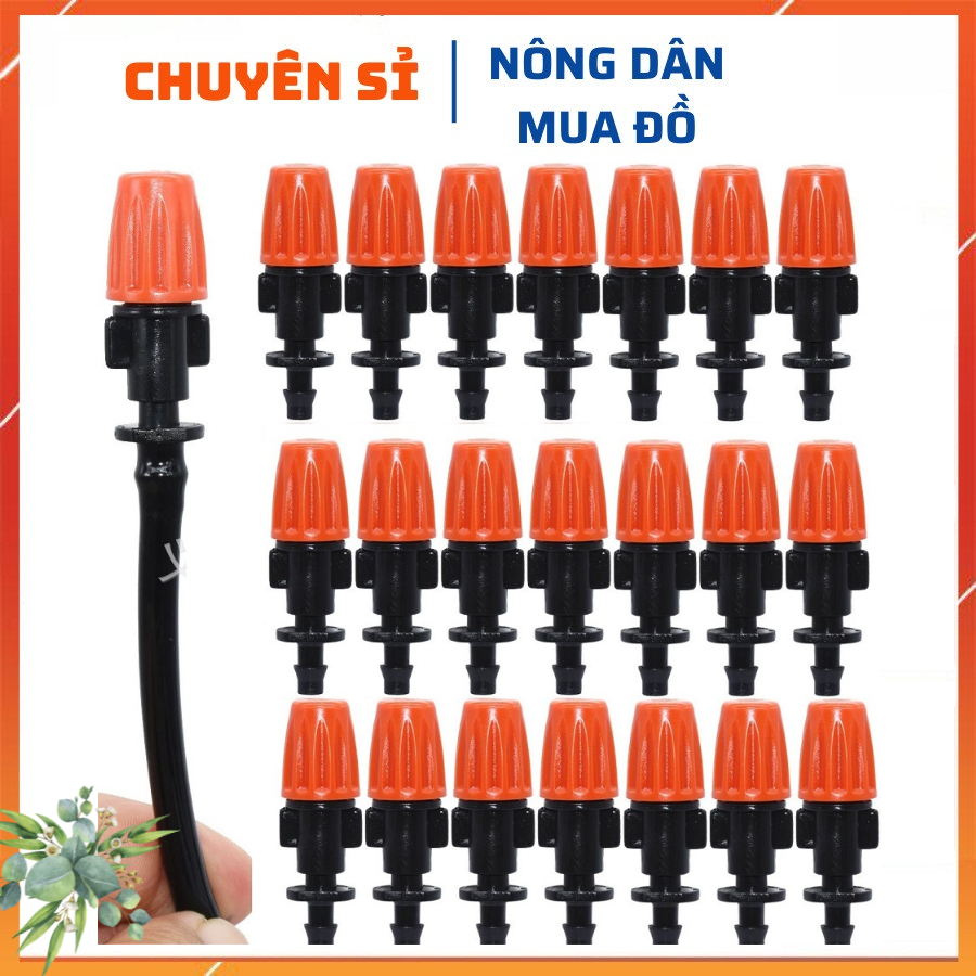 [HCM]COMBO 20 Béc Phun Sương 1 Hướng Màu Cam Gắn Đuôi 6MM - Béc Tưới Lan