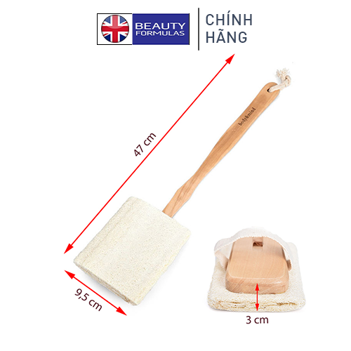 Bàn chải tắm xơ mướp giúp tẩy tế bào da chết nhẹ nhàng / lưu thông máu body&mind