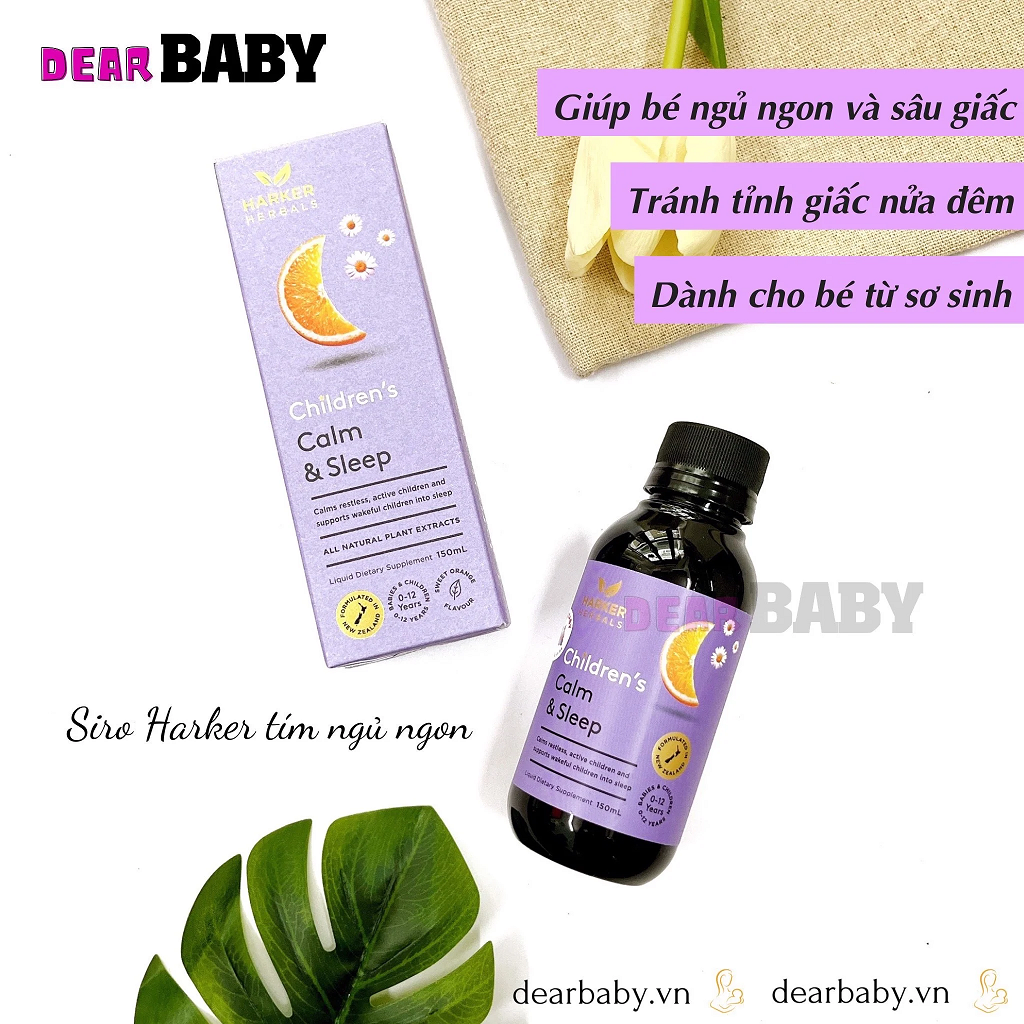 Siro ngủ ngon tím Harker Calm & Sleep - 150ml