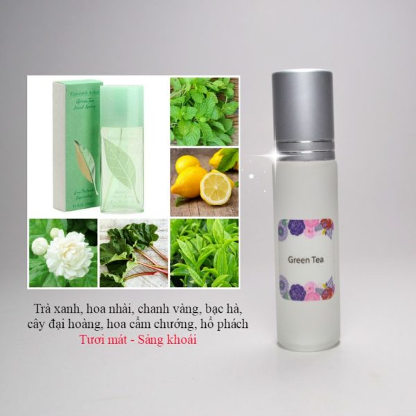 Tinh Dầu Nước Hoa Pháp Green Tea 10ml. Tươi mát, sảng khoái