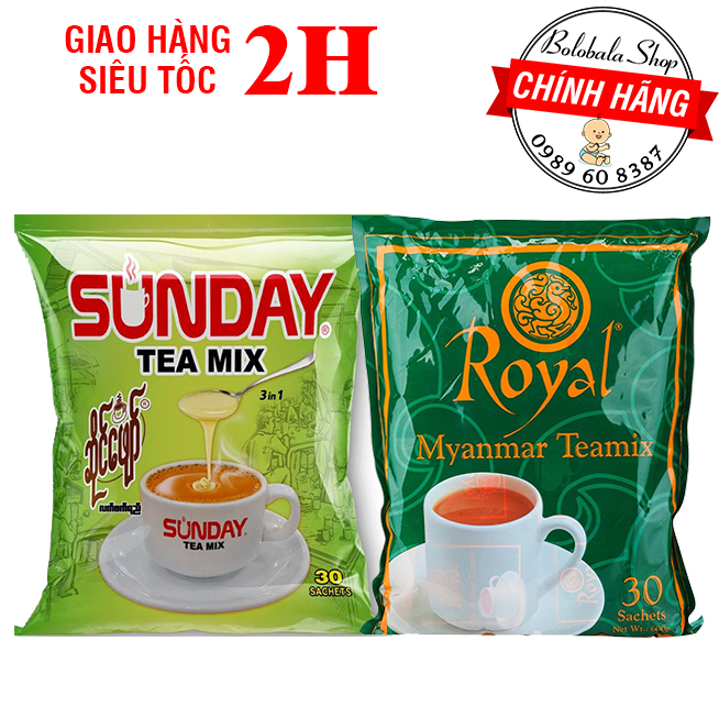 Trà Sữa Hòa Tan Royal Myanmar Teamix/ Sunday/ Platinum (30 Gói)