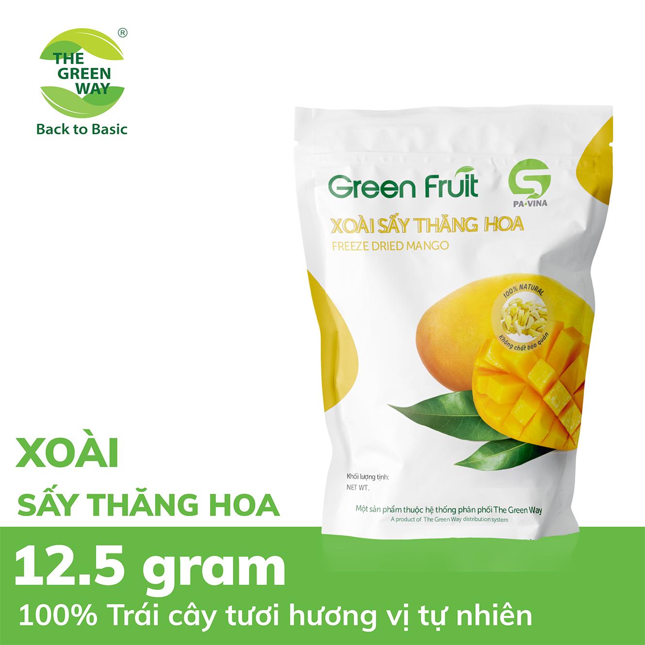 Green fruit – xoài sấy thăng hoa 12.5gr/túi