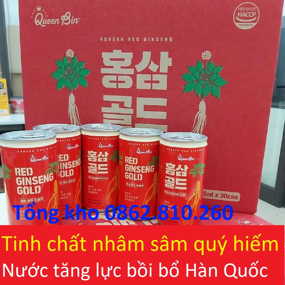 Lon nước hồng sâm hàn quốc red ginseng gold 175ml (pocheon Dongnam Nonghyup linh chi nhung hưu đông trùng hạ thảo) [HÀNG MỚI VỀ]