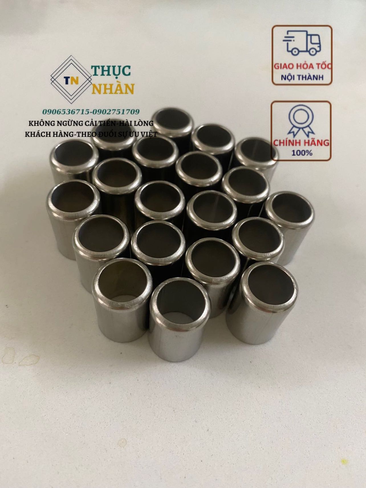 20 chén khoen inox bấm ống dây áp lực