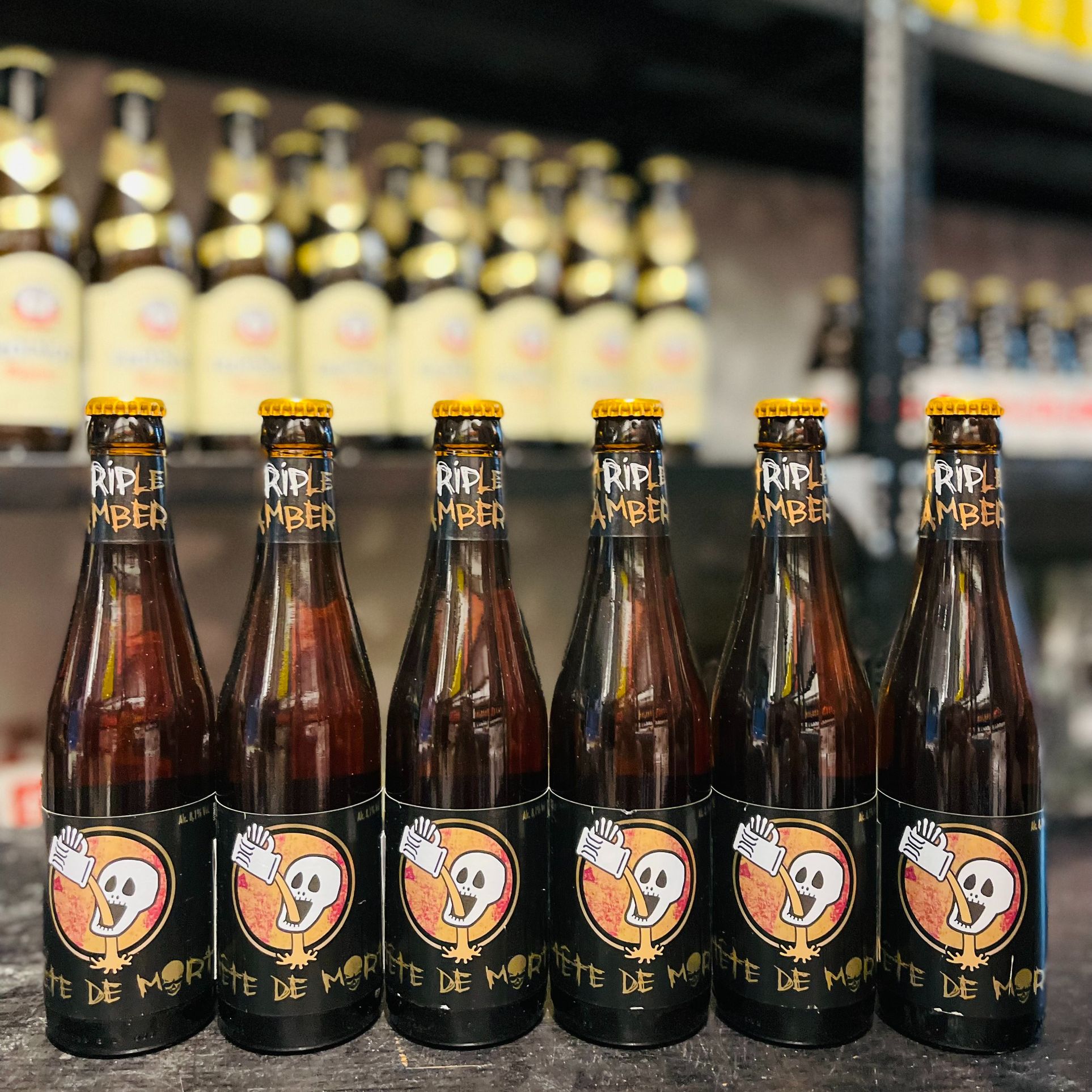 Bia bỉ tete de mort triple amber 8.1% – chai 330ml