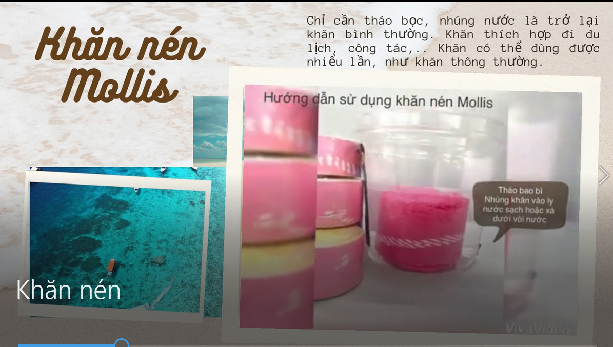 Mollis 01 khăn mặt nén fnen kt 34 x 84 cm