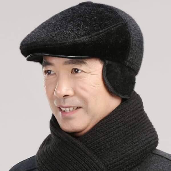 Fur Hats for Middle-Aged People, Old Man Hats, Fur Hats for Men, Fur Hats for Dads, Fur Hats as Gifts for Grandfathers, Fur Hats with Earmuffs for Motorbikes, Gifts for Grandfathers and Fathers, Old Man Hats, Old Man Fur Hats