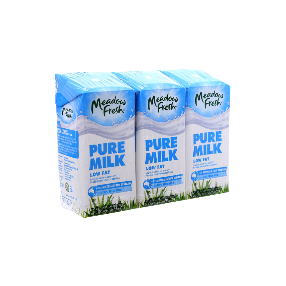 Sữa tươi ít béo Meadow Fresh loại 200ml thùng 24 hộp