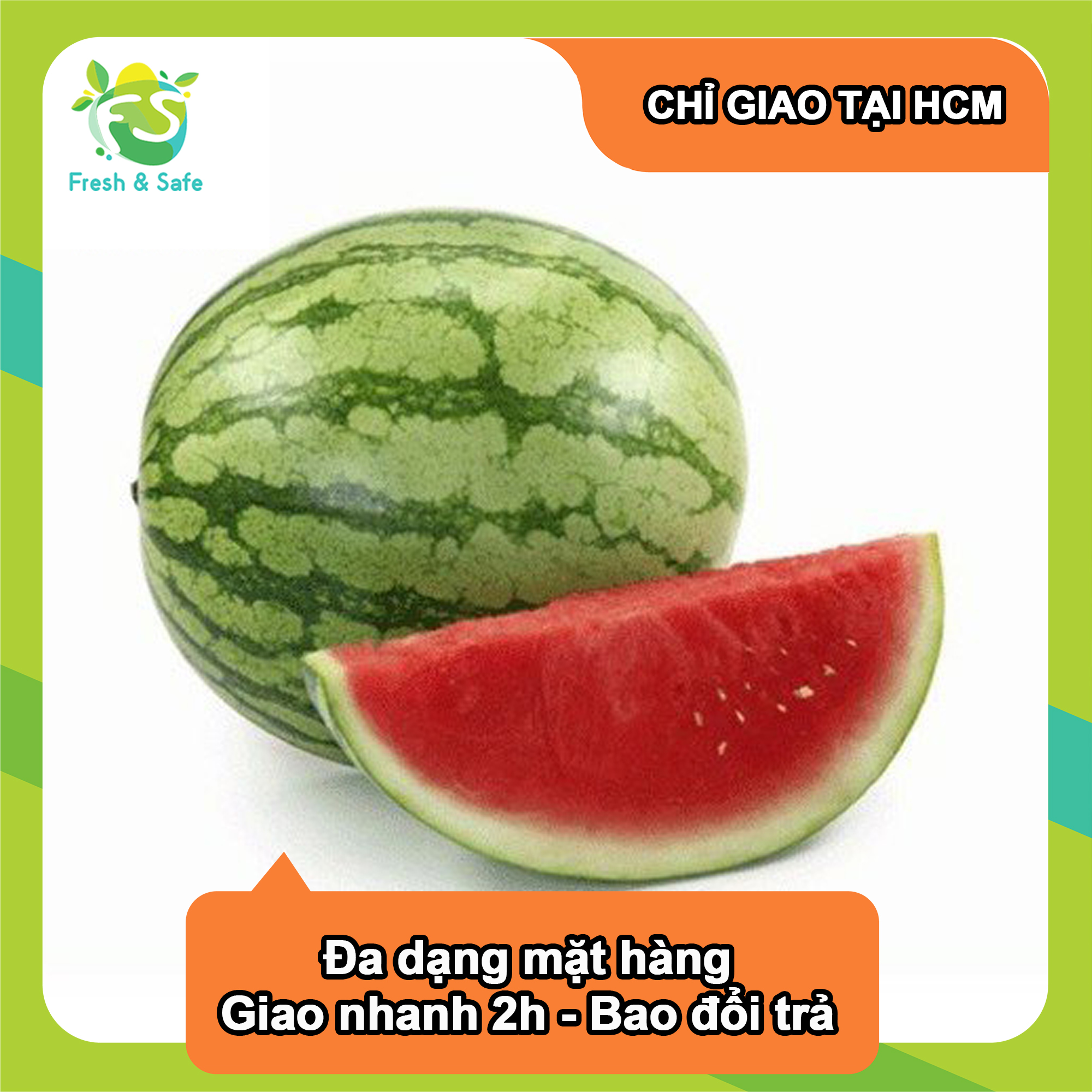 [Chỉ Giao HCM] Dưa Hấu Không Hạt - trái 3.5kg