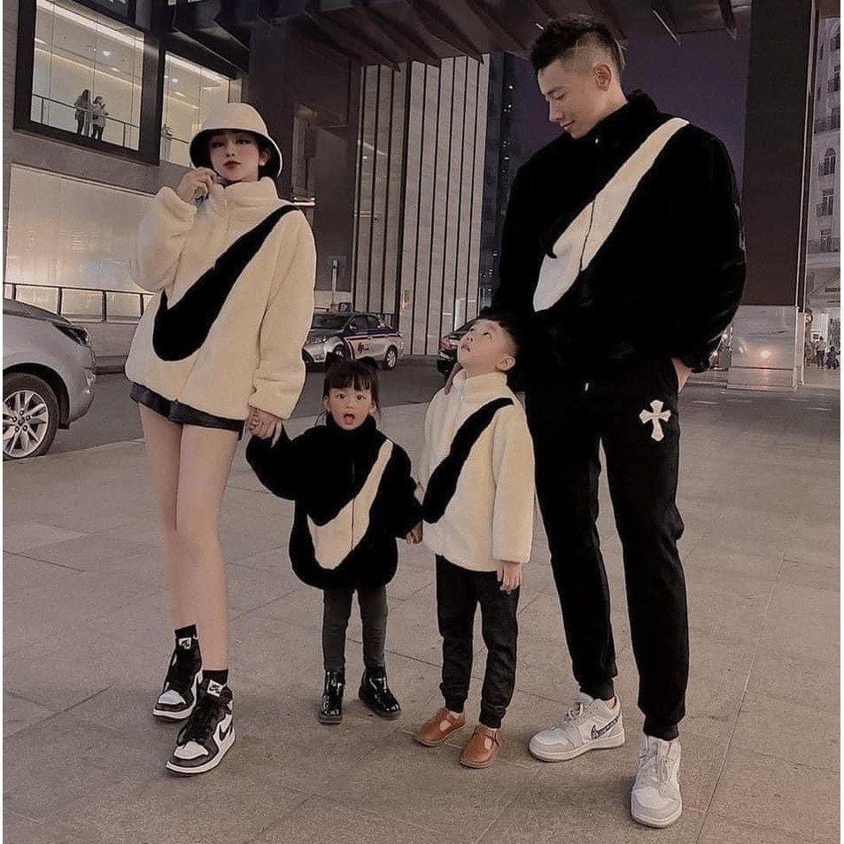 Áo khoác lông nai to, chất lông cừu mềm ấm, khóa kéo sịn sò, form thụng Unisex 40-65kg