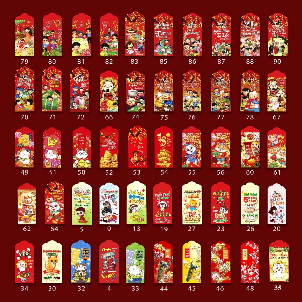 Sỉ 1000 lì xì tết 2024 chất lượng cao giá tốt
