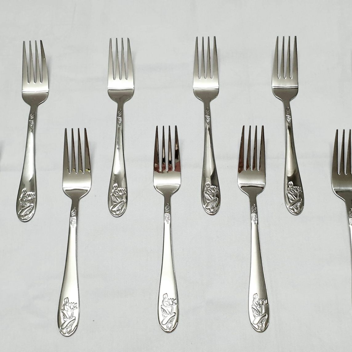 [HCM]Bộ 10 cái nĩa dày 2mm(2ly) inox 430 sáng bóng và bền đẹp