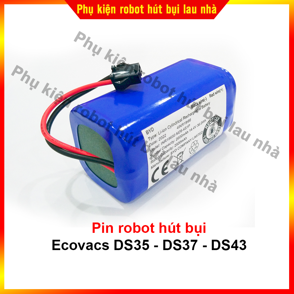 Pin robot hút bụi ecovacs ds35, ds37, ds43 - bảo hành 3 tháng