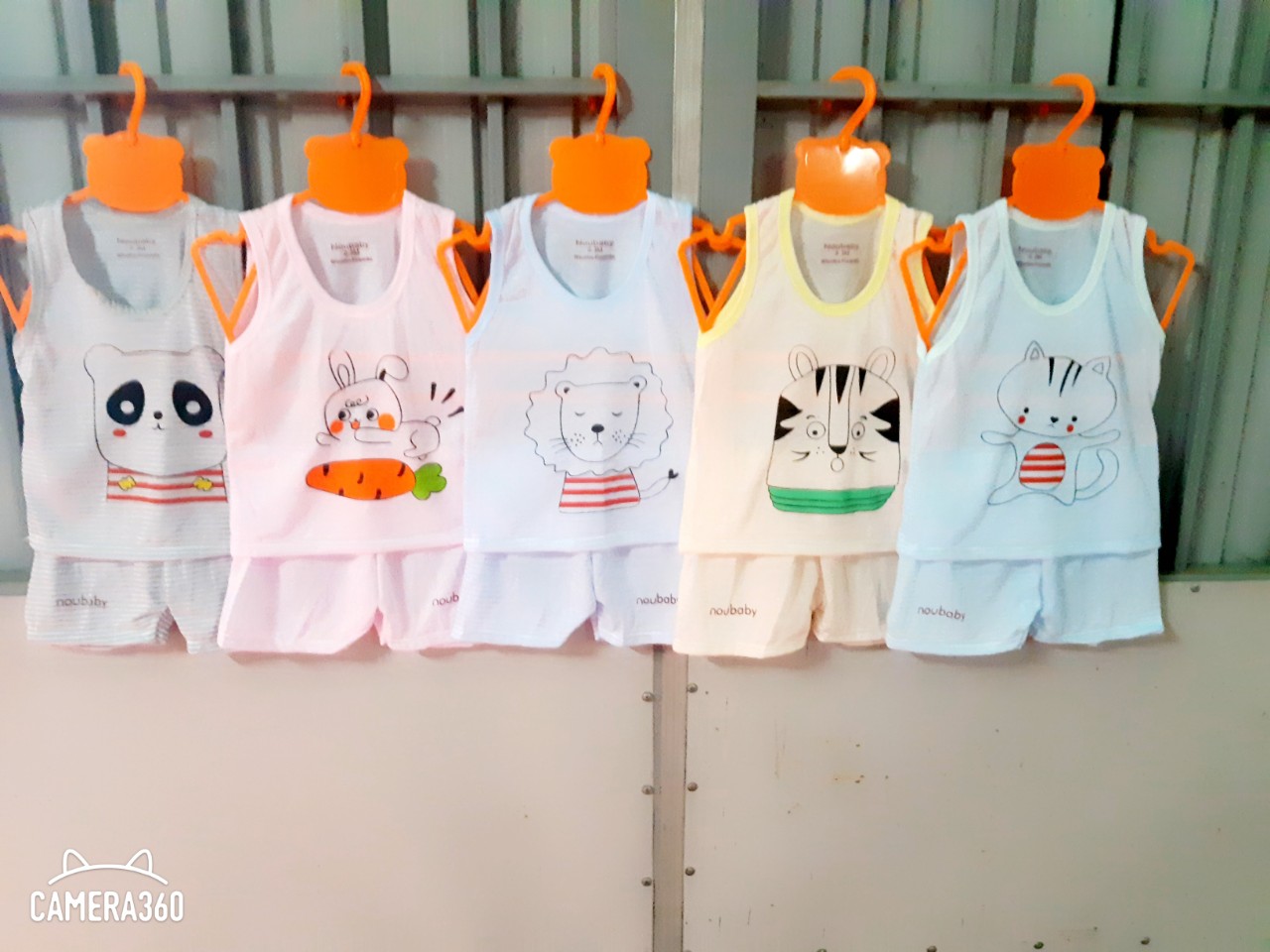 Sét 5 bộ cotton sát nách nobaby