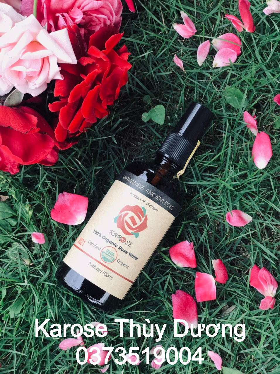 Nước cất hoa hồng Karose (toner) - USDA Organic