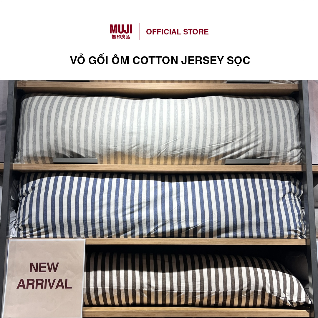 Vỏ Gối Ôm Cotton Jerey Sọc MUJI