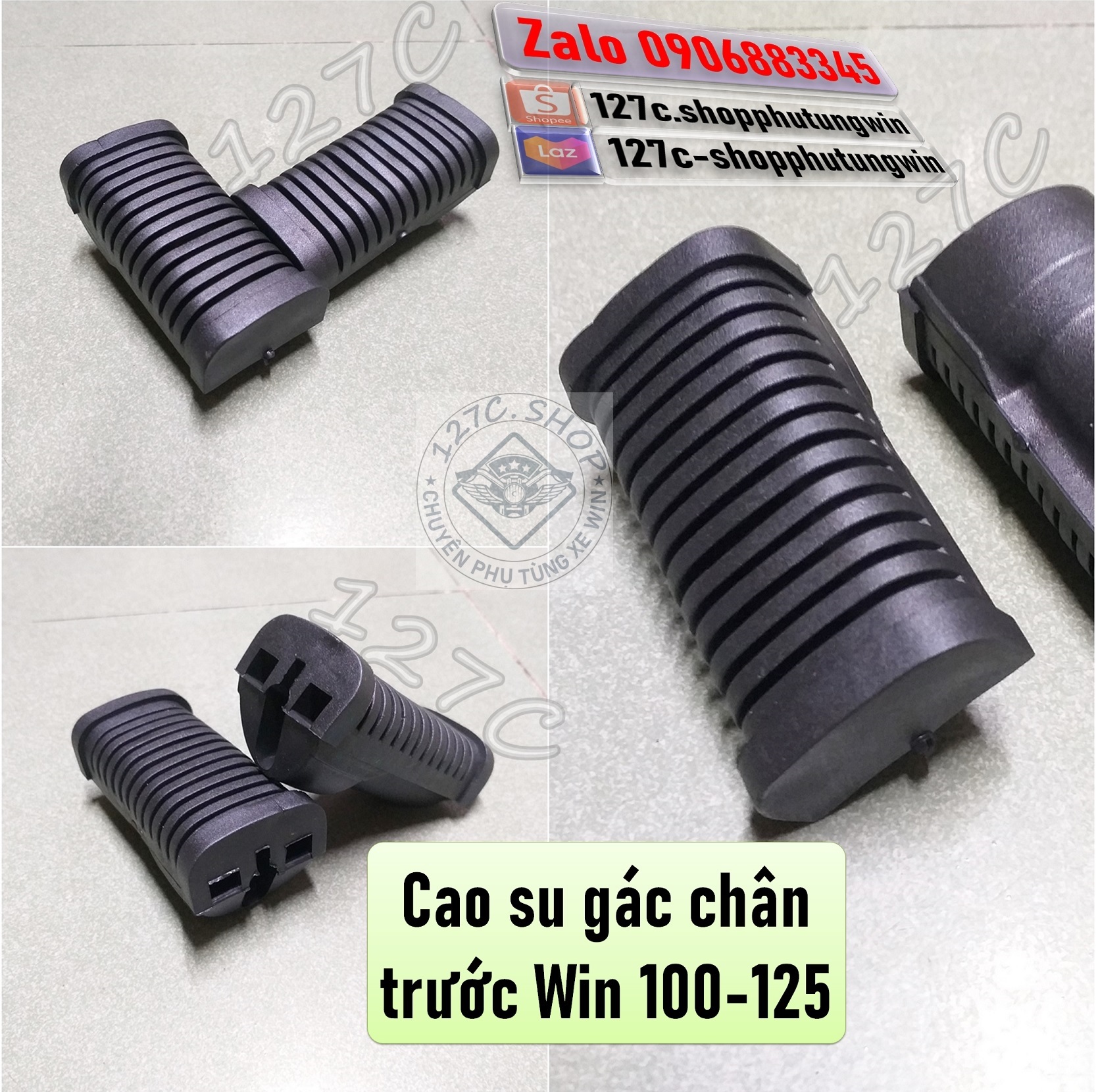 Cặp cao su gác chân trước win 100/ 125cc