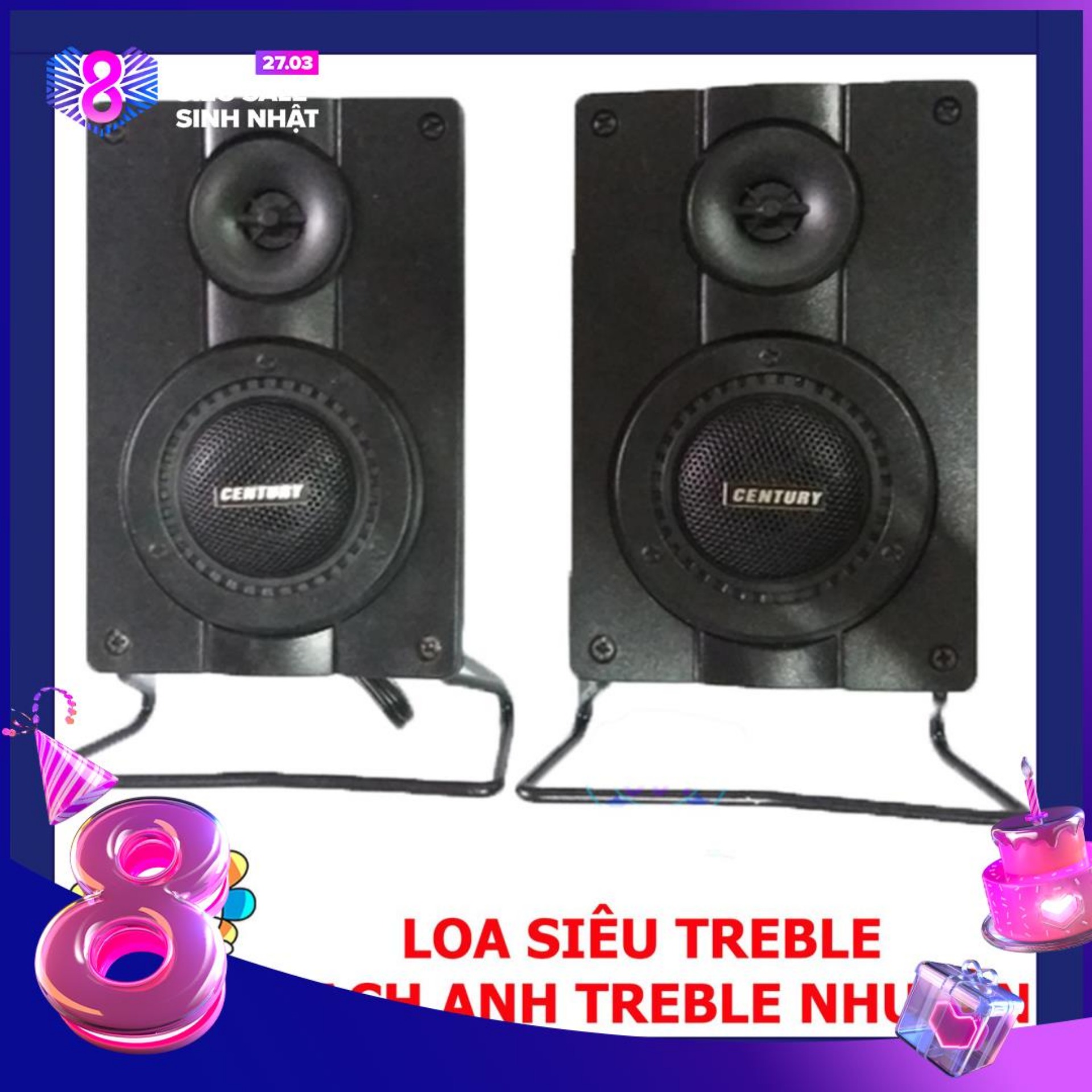 Loa siêu treble thạch anh CENTERY - treble cực nhuyễn (1 cặp)