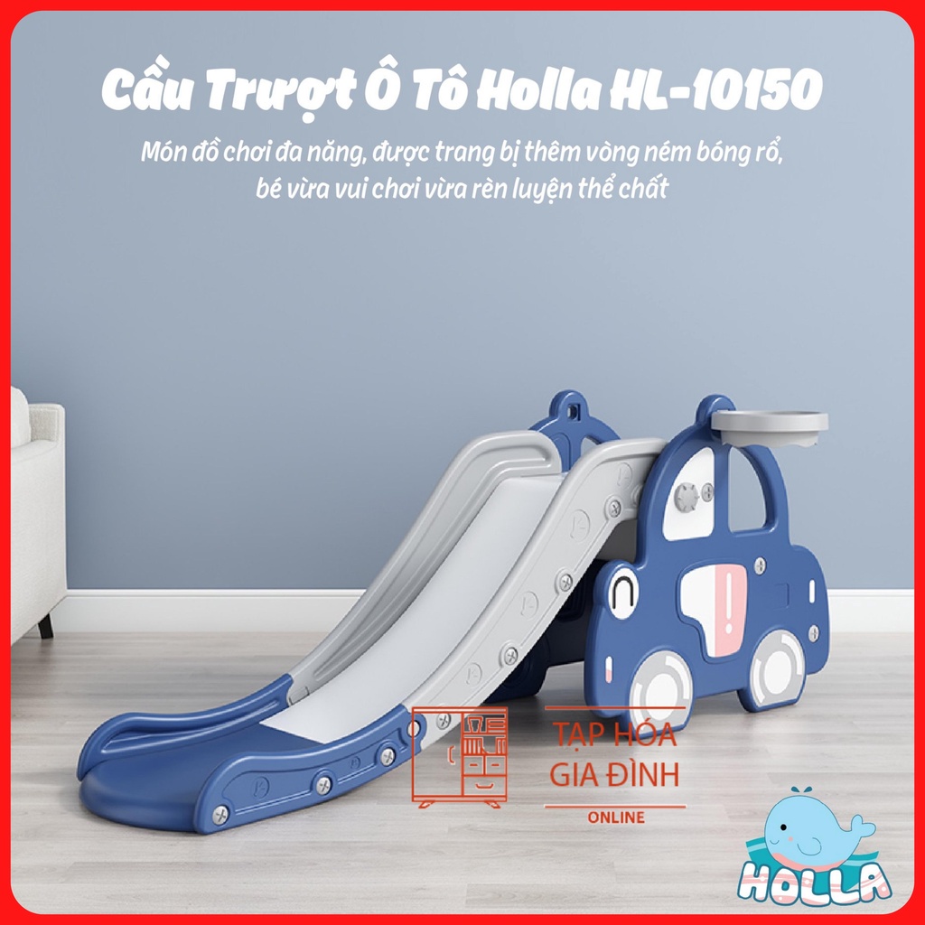 Cầu trượt cho bé - cầu trượt ô tô đơn cao cấp - máng dài bảo hàng 12 tháng