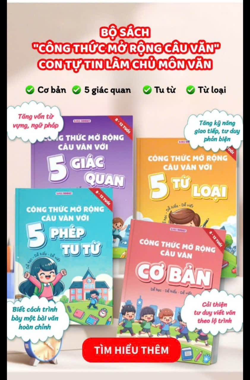 Sách - Công Thức Mở Rộng Câu Văn ( Bộ 4 Cuốn )