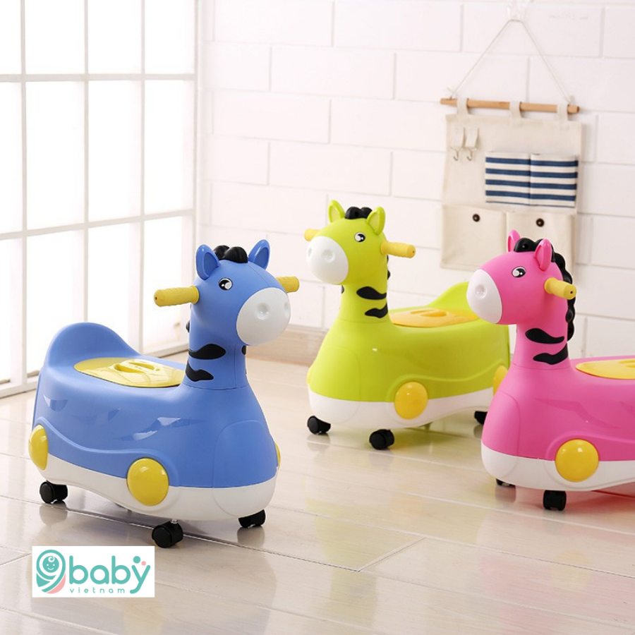 Bô trẻ em hình thú có bánh xe 2 trong 1 9BABY chính hãng