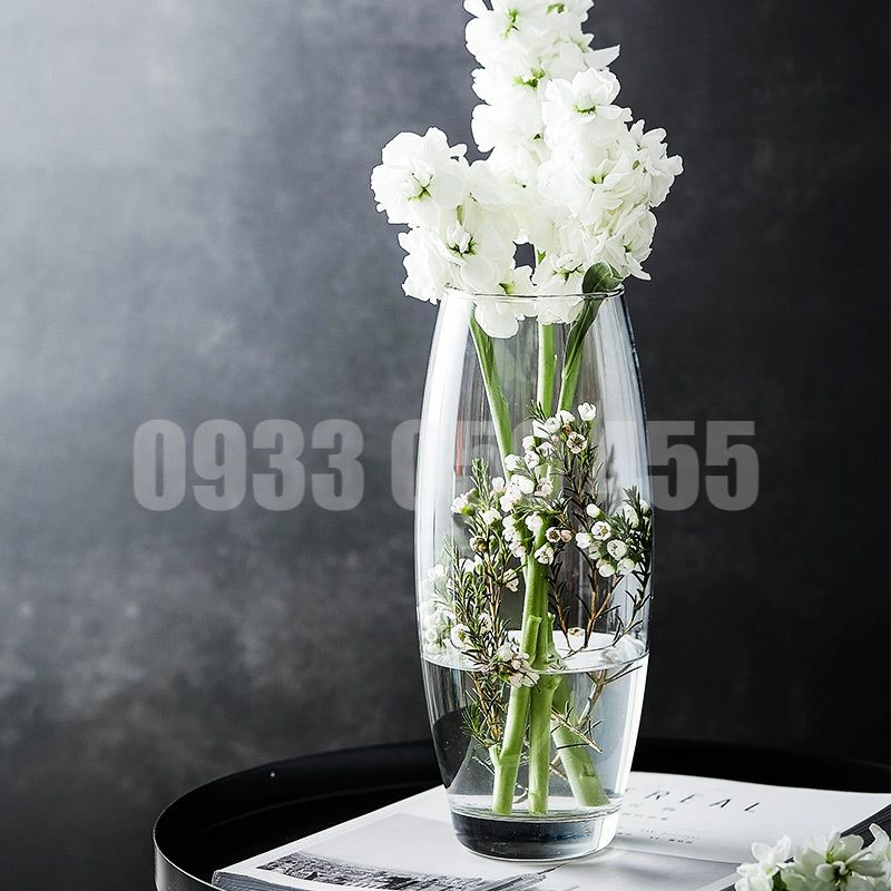 Bình bông lọ hoa thủy tinh trụ búp, lọ cắm hoa thủy tinh trụ tròn, bình cắm hoa khô giá rẻ, lọ thủy tinh trụ trang trí giá rẻ