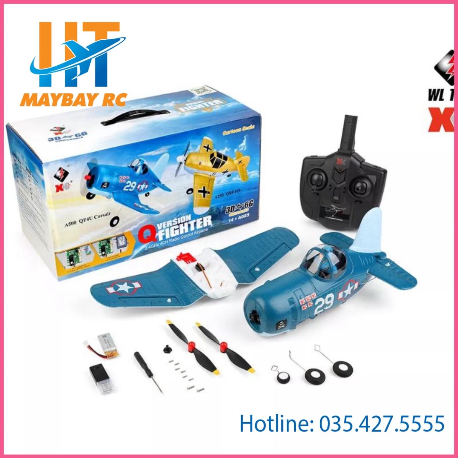Máy bay điều khiển XK A500 QF4U Corsair béo ú maybayrc