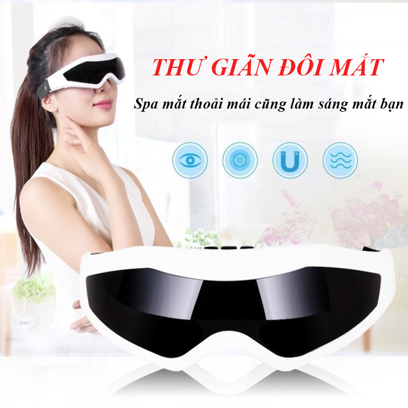 Kính massage mắt - máy massage mắt công nghệ từ tính giảm áp lực mắt, giảm mỏi mắt
