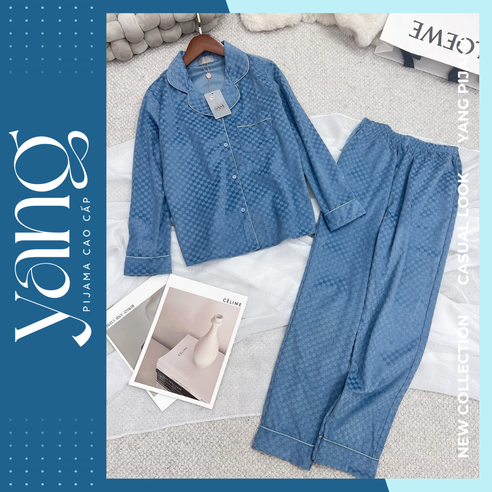 Bộ mặc nhà Sam Luxury Homewear nhung hàn cao cấp NHOVN, chất nhung hàn siêu mềm, dày dặn, ấm áp, lên form chuẩn - Yang Pijama Đồ bộ lụa nữ cao cấp