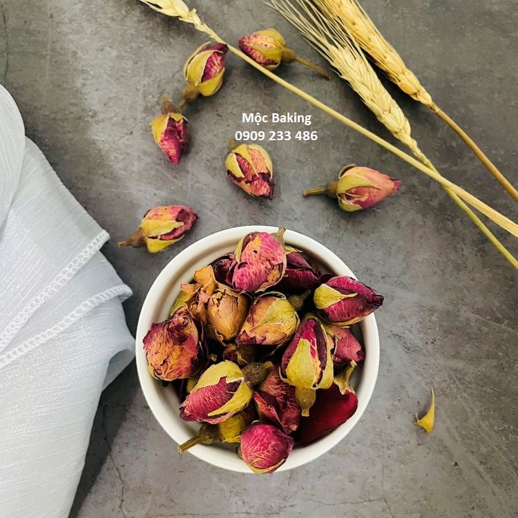 Nụ hoa hồng sấy khô đà lạt loai 1 nguyên nụ 10g, 50g, 100g