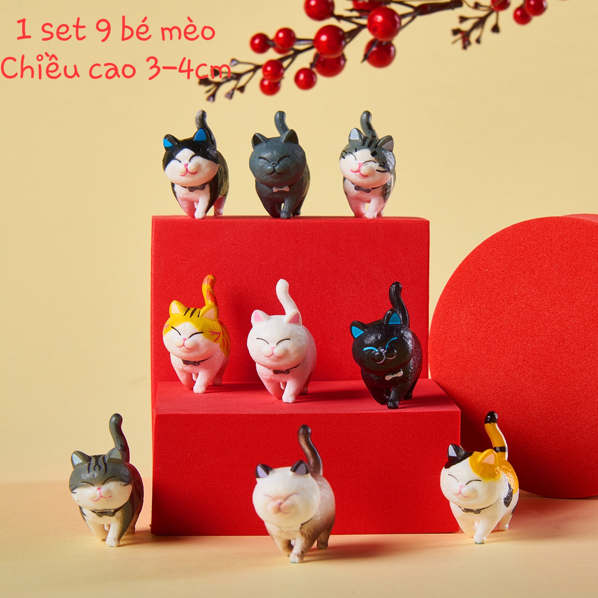 Mô hình mèo mập để bàn