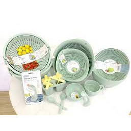 (Set 03) Bộ thau rổ cao cấp Inochi 23cm-30cm-35cm - Tiêu chuẩn nhật bản - ion Ag+ kháng khuẩn