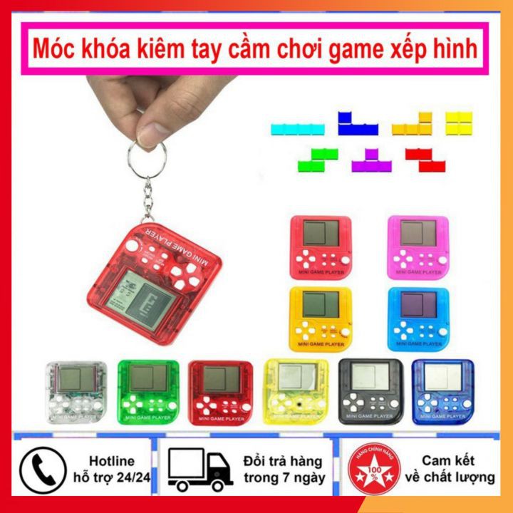 Máy chơi game mini cầm tay cổ điển -kiêm móc treo chìa khóa