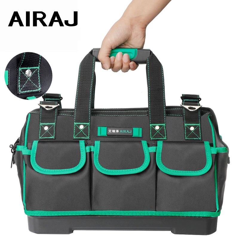Túi Giỏ Đựng Đồ Nghề Dụng Cụ Sửa Chữa Kỹ Thuật 𝗔𝗜𝗥𝗔𝗝 𝗡𝗵𝗮̣̂𝘁 𝗕𝗮̉𝗻 Phiên bản đế nhựa Cao Cấp đủ size lớn nhỏ phù hợp cho Thợ Điện