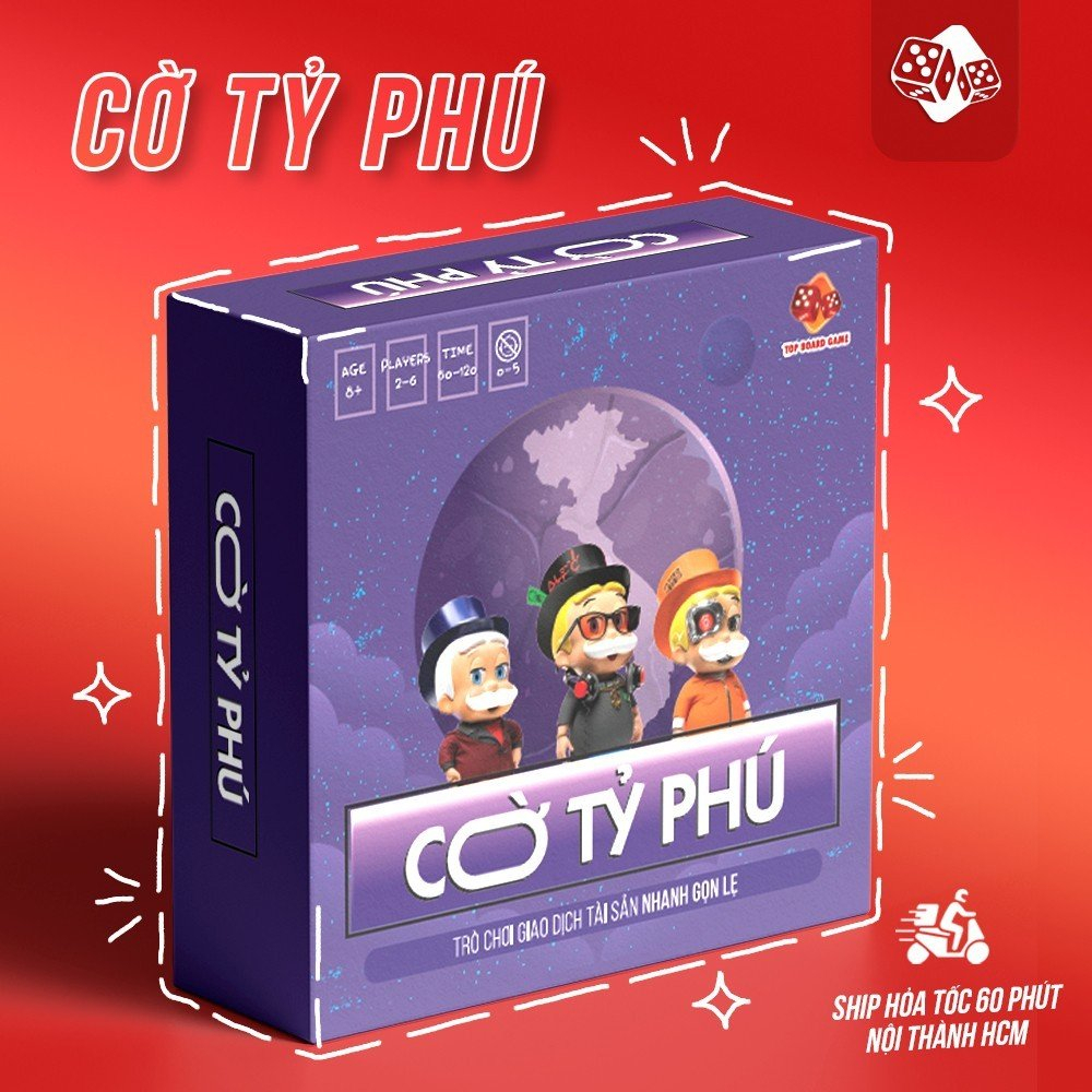 Cờ tỷ phú Top boardgame 2023 monopoly Tiếng việt cao cấp