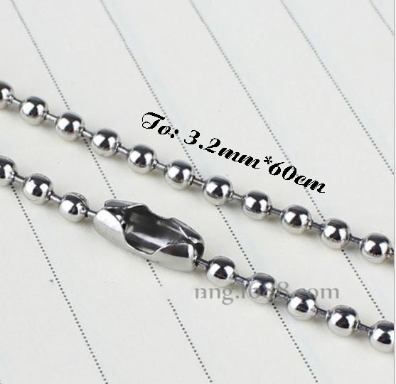 [HCM]Dây chuyền nữ kiểu bi inox không đen không gỉ 3.2mm siêu cute